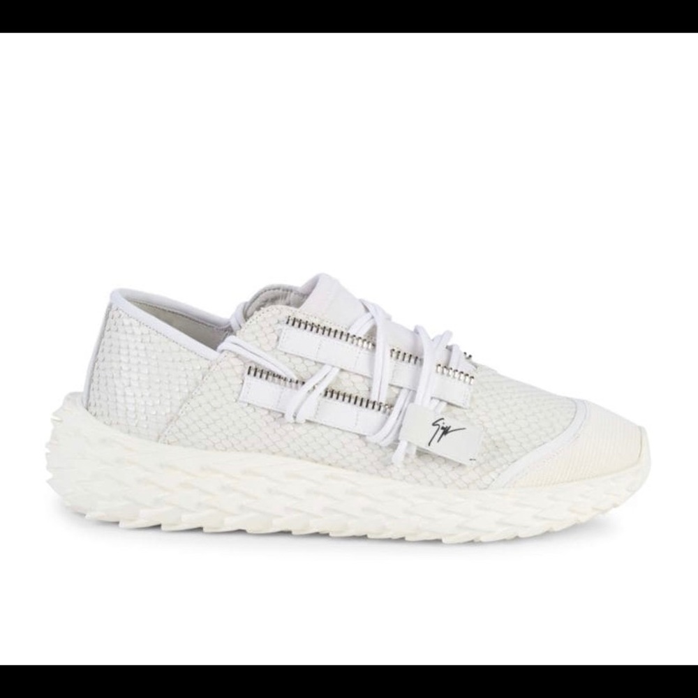 giuseppe zanotti NIB white snakeskin runners - Picture 2 of 5